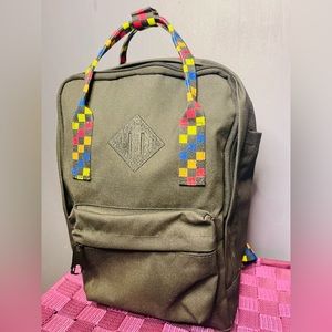Black Multi Color Mini Backpack